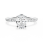 Janice Oval Cut Lab Grown Diamond 18Kt White Gold Engagement Ring