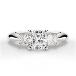 Dorothy Cushion Cut Lab Grown Diamond 14Kt White Gold Engagement Ring