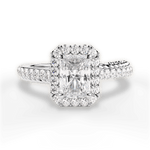 Kim Radiant Cut Lab Grown Diamond 18Kt White Gold Engagement Ring