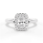 Geneva Radiant Cut Lab Grown Diamond Platinum Engagement Ring