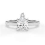 Gemma Pear Cut Lab Grown Diamond 14Kt White Gold Engagement Ring