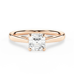 Angie Asscher Cut Lab Grown Diamond 18Kt Rose Gold Engagement Ring