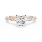 Laura Heart Cut Lab Grown Diamond 18Kt Rose Gold Engagement Ring