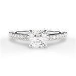 Frances Asscher Cut Lab Grown Diamond Platinum Engagement Ring