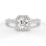 Joanne Asscher Cut Lab Grown Diamond Platinum Engagement Ring