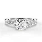 Elise Round Cut Lab Grown Diamond Platinum Engagement Ring