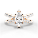 Lauren Marquise Cut Lab Grown Diamond 18Kt Rose Gold Engagement Ring