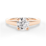 Courtney Round Cut Lab Grown Diamond 18Kt Rose Gold Engagement Ring
