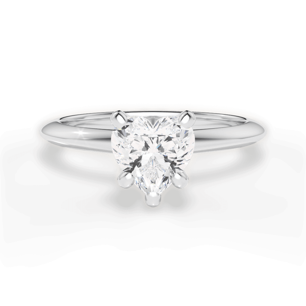 Alicia Heart Cut Lab Grown Diamond 18Kt White Gold Engagement Ring