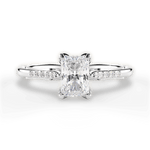 Christina Radiant Cut Lab Grown Diamond Platinum Engagement Ring