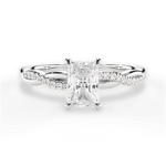 Charlotte Radiant Cut Lab Grown Diamond Platinum Engagement Ring