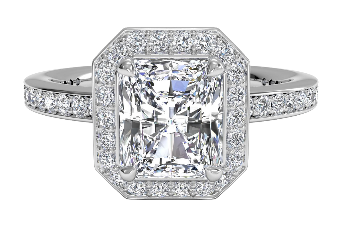 Karen Radiant Cut Lab Grown Diamond 18Kt White Gold Engagement Ring