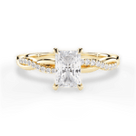 Charlotte Radiant Cut Lab Grown Diamond 18Kt Yellow Gold Engagement Ring
