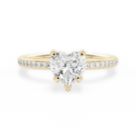 Janice Heart Cut Lab Grown Diamond 18Kt Yellow Gold Engagement Ring