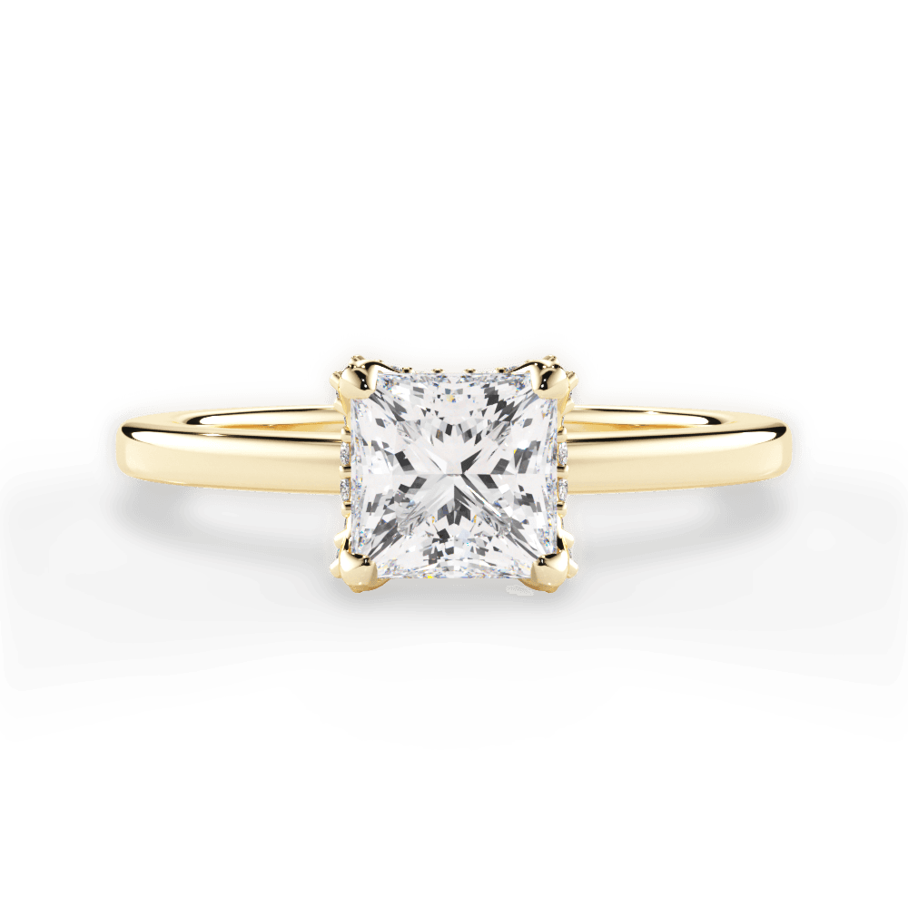 Gemma Princess Cut Lab Grown Diamond 18Kt Yellow Gold Engagement Ring