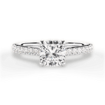 Frances Cushion Cut Lab Grown Diamond 18Kt White Gold Engagement Ring