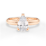 Claudia Pear Cut Lab Grown Diamond 18Kt Rose Gold Engagement Ring