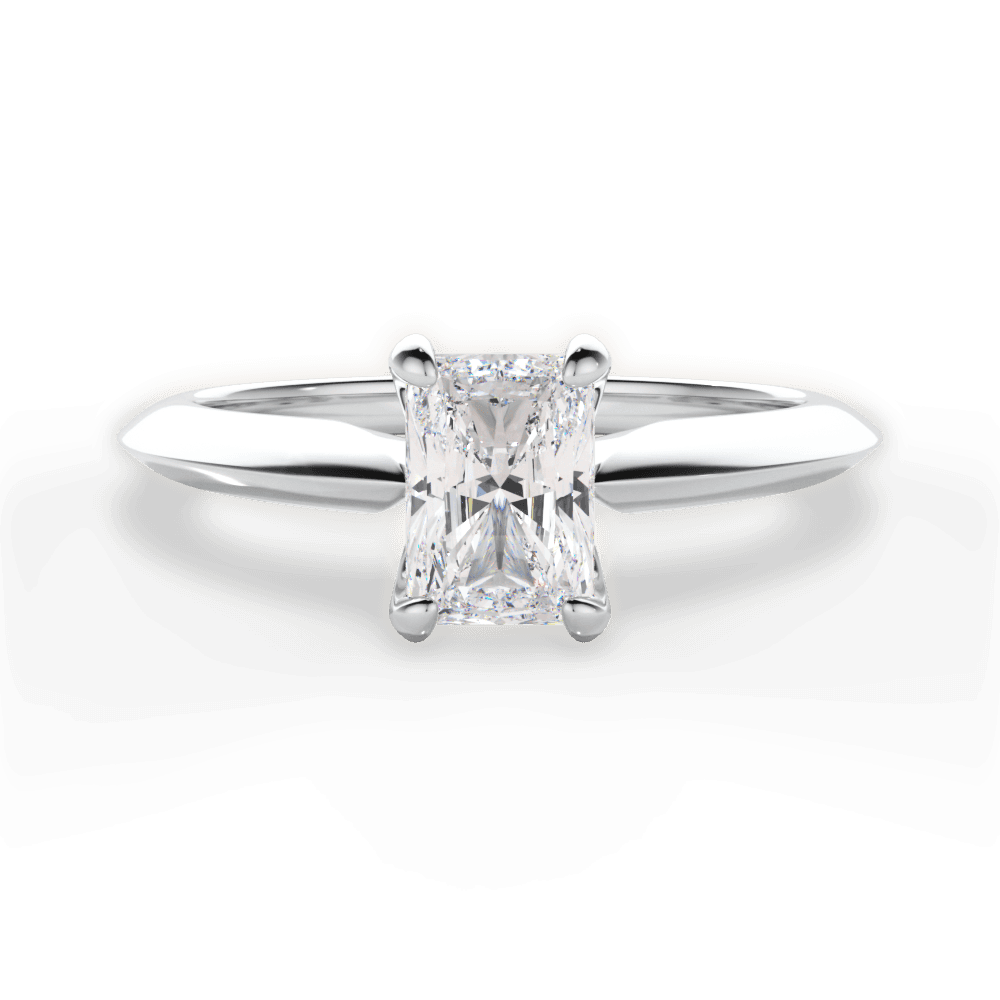 Amanda Radiant Cut Lab Grown Diamond Platinum Engagement Ring