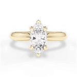 Diana Marquise Cut Lab Grown Diamond 18Kt Yellow Gold Engagement Ring
