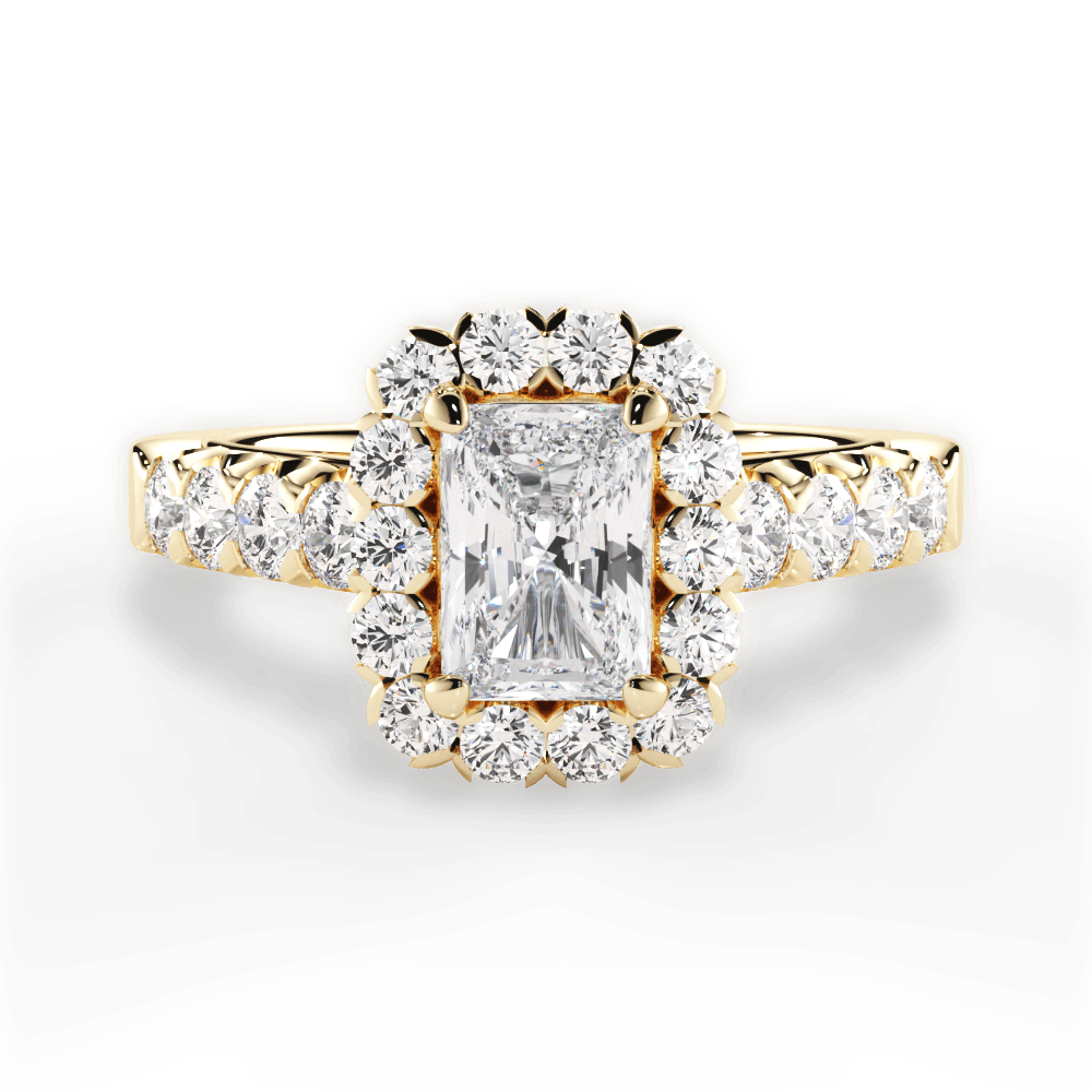Lacey Radiant Cut Lab Grown Diamond 18Kt Yellow Gold Engagement Ring