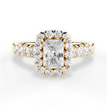 Lacey Radiant Cut Lab Grown Diamond 18Kt Yellow Gold Engagement Ring