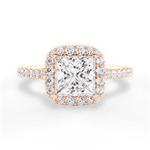Ingrid Princess Cut Lab Grown Diamond 18Kt Rose Gold Engagement Ring