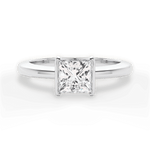 Bridget Princess Cut Lab Grown Diamond 18Kt White Gold Engagement Ring