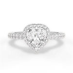 Kathleen Heart Cut Lab Grown Diamond Platinum Engagement Ring