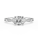 Cassie Cushion Cut Lab Grown Diamond 14Kt White Gold Engagement Ring