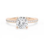 Janice Cushion Cut Lab Grown Diamond 18Kt Rose Gold Engagement Ring