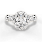 Irene Oval Cut Lab Grown Diamond 18Kt White Gold Engagement Ring