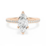 Janice Marquise Cut Lab Grown Diamond 18Kt Rose Gold Engagement Ring