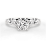 Geraldine Cushion Cut Lab Grown Diamond Platinum Engagement Ring