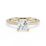 Kristen Princess Cut Lab Grown Diamond 18Kt Yellow Gold Engagement Ring