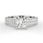 Kayla Princess Cut Lab Grown Diamond Platinum Engagement Ring