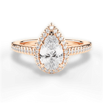 Jenny Pear Cut Lab Grown Diamond 18Kt Rose Gold Engagement Ring