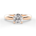 Dolores Cushion Cut Lab Grown Diamond 18Kt Rose Gold Engagement Ring