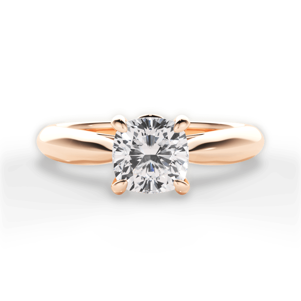 Dolores Cushion Cut Lab Grown Diamond 18Kt Rose Gold Engagement Ring