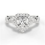 Irene Heart Cut Lab Grown Diamond Platinum Engagement Ring
