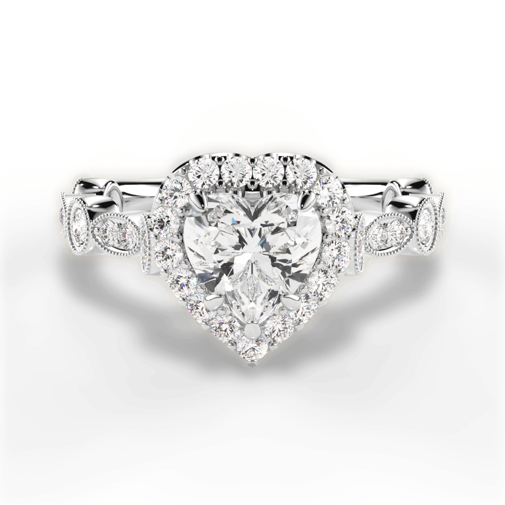 Irene Heart Cut Lab Grown Diamond 18Kt White Gold Engagement Ring