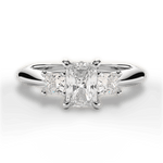 Dorothy Radiant Cut Lab Grown Diamond 14Kt White Gold Engagement Ring