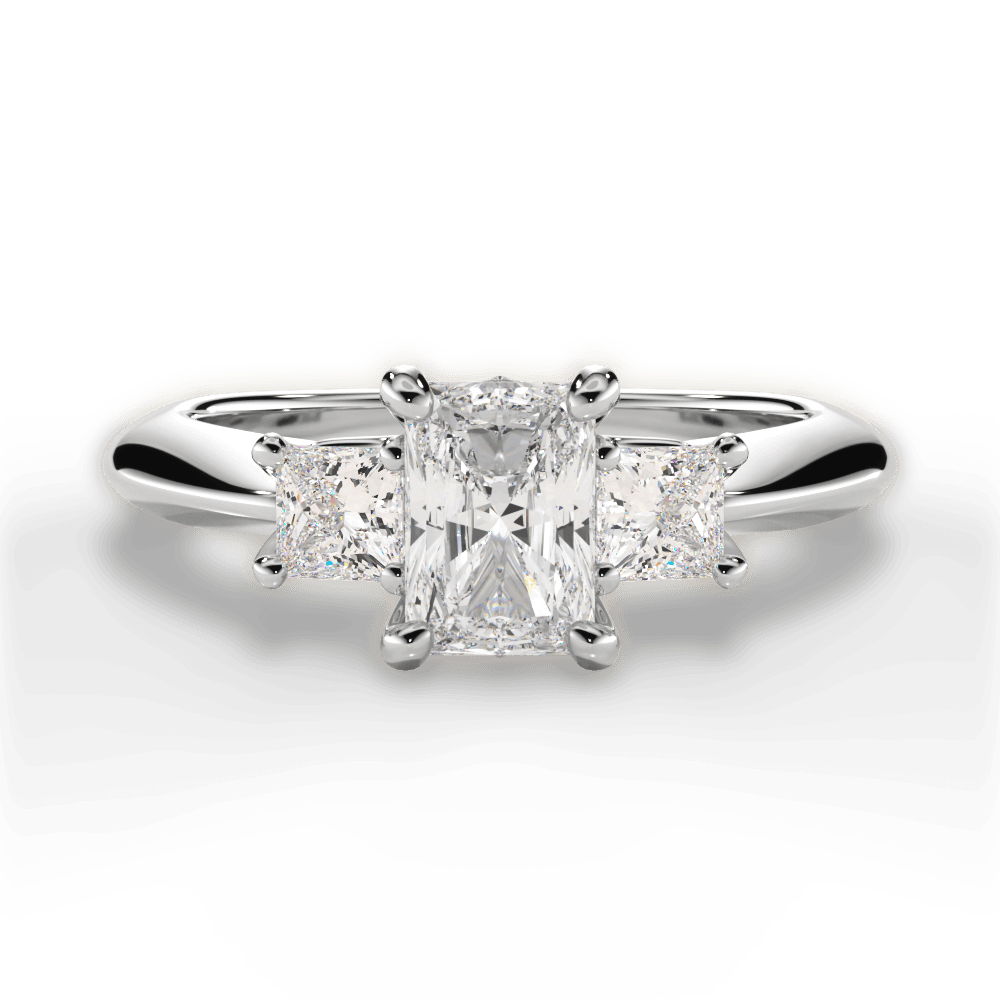 Dorothy Radiant Cut Lab Grown Diamond Platinum Engagement Ring