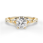 Geraldine Cushion Cut Lab Grown Diamond 18Kt Yellow Gold Engagement Ring