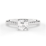 Giselle Asscher Cut Lab Grown Diamond Platinum Engagement Ring