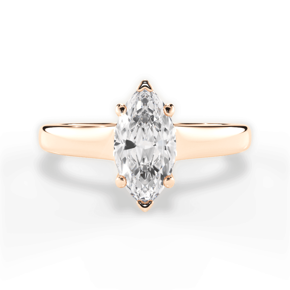 Carol Marquise Cut Lab Grown Diamond 18Kt Rose Gold Engagement Ring