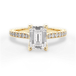 Gilda Emerald Cut Lab Grown Diamond 18Kt Yellow Gold Engagement Ring
