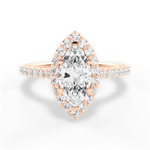 Leah Marquise Cut Lab Grown Diamond 18Kt Rose Gold Engagement Ring