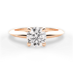 Diana Round Cut Lab Grown Diamond 18Kt Rose Gold Engagement Ring