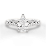 Dana Pear Cut Lab Grown Diamond 14Kt White Gold Engagement Ring