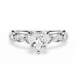 Edith Heart Cut Lab Grown Diamond 18Kt White Gold Engagement Ring